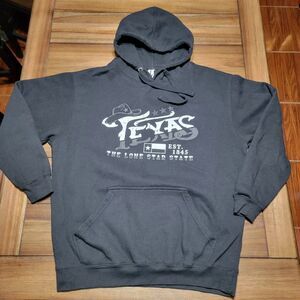 Texas LS Black Unisex Hoodie "The Lone Star State" - Size Large*